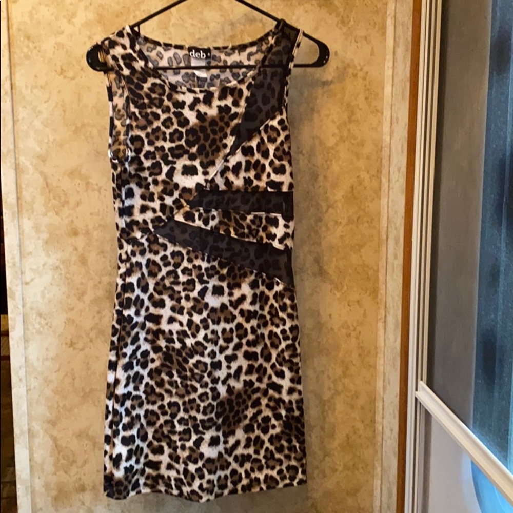 Leopard print cocktail/ club dress
